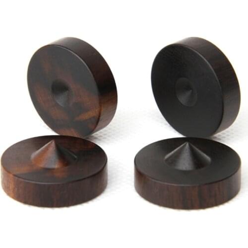 High Quality 4 Pair ebony speaker amplifier shock spikes with audio shock absorber HiFi Mounts Amplifier feet Dia. 23MM