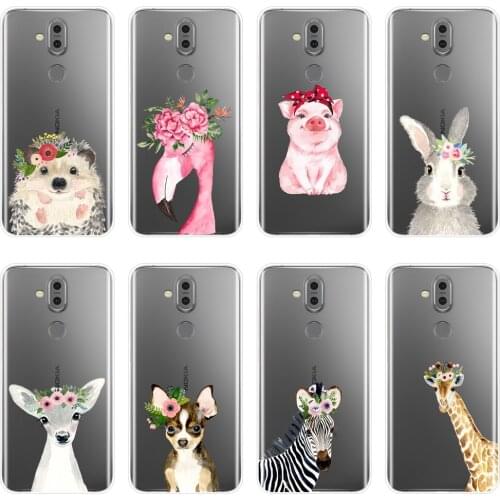 TPU Back Cover For Nokia 7.1 6.1 5.1 3.1 2.1 Plus Flamingo Pig Dog Rabbit Soft Silicone Phone Case For Nokia 2.1 3.1 5.1 6.1 7.1