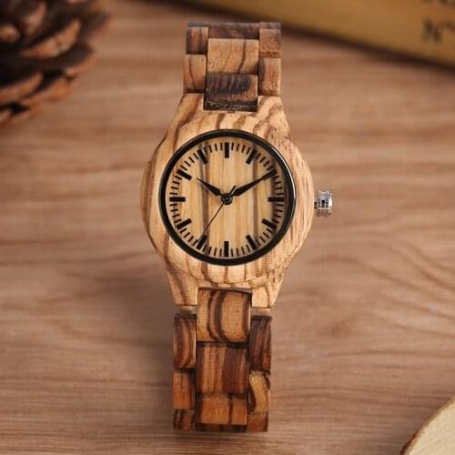 Simple Plate All Wood Women Watch Analog Quartz Full Wooden Band Ladies Elegant Fashion Clock Hour Girls Woody Unique Wristwatch