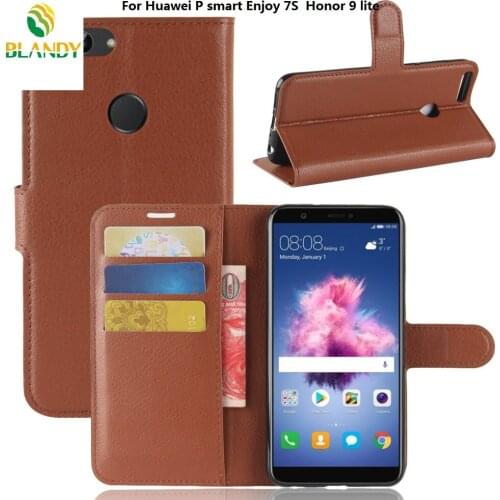 10pcs/lot For Huawei P smart enjoy 7S Lychee Wallet Leather Case Stand For Huawei Enjoy 5S For Huawei honor 9 lite P smart