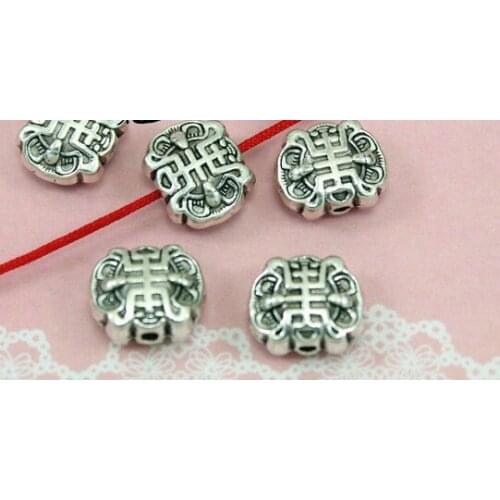 10pcs/lot Tibetan Silver spacer lucky beads Loose Bead Spacer Beads Connectors for DIY Jewelry Making bracelet fdg4