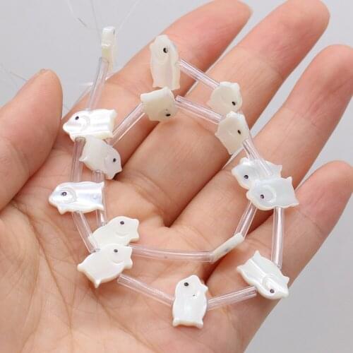 Selected Natural Shell Seawater Pig-shaped Beads for Production of Exquisite Womens Jewelry Bracelet Accessories 15 Pcs/piece