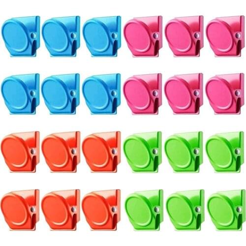 24pcs/Set Magnetic Refrigerator Whiteboard Wall Fridge Magnetic Memo Note Clips Fridge Magnet Souvenir Metal Clip Decoration