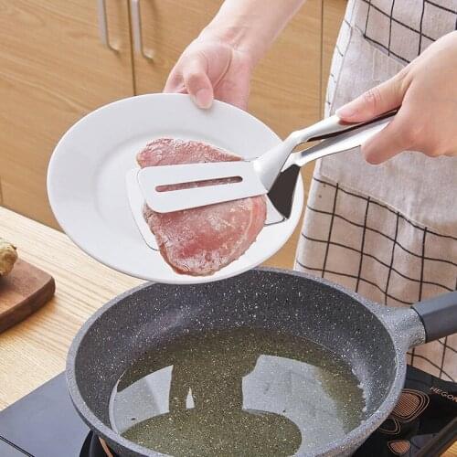 304 Stainless Steel Frying Shovel Clip Fried Fish Pizza Steak Shovels Home Kitchen Pancakes Frying Fish Shovel Fork Tool