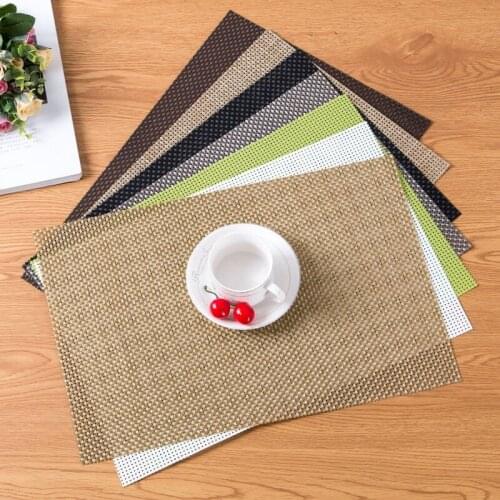 4PCS PVC Placemat Dining Table Eco-friendly Heat-insulationTable Mat Kitchen Sets