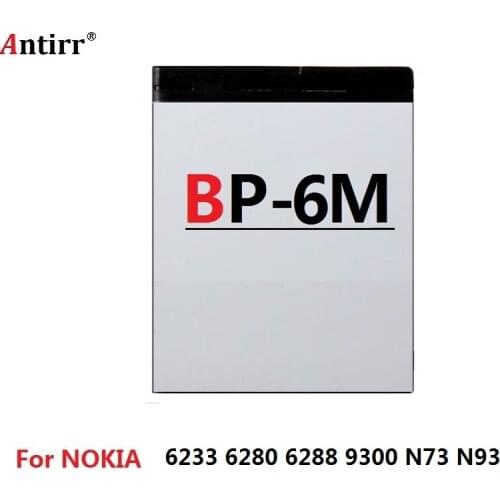 1070mAh BP-6M Battery for Nokia N73 N77 N93 N93S 3250 6151 6233 6234 6280 6288 6290 9300I 9300 battery