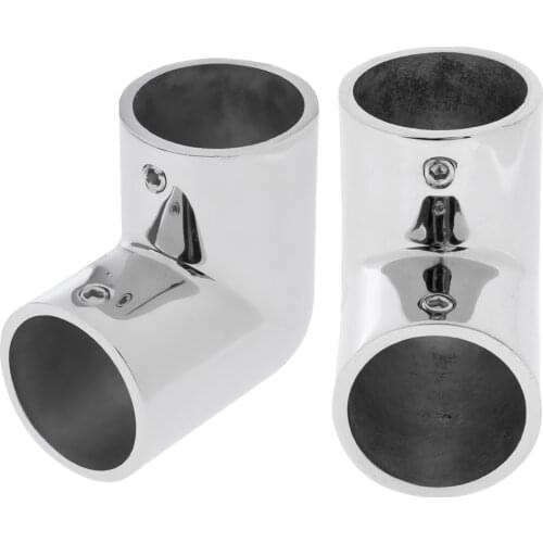 Stainless Steel Marine Boat Yacht Hand Rail Accessories 90 Degree Elbow 22mm 25mm