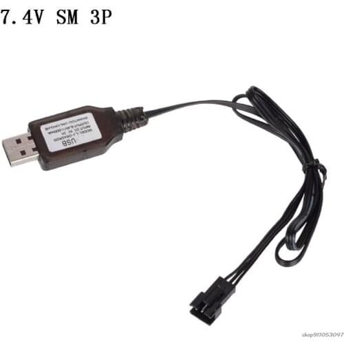 Free Shipping 6.4v/7.4V Charger Li-ion battery SM-3P RC Toys remote control toy SM-3P positive portable USB Charger 21wholesales