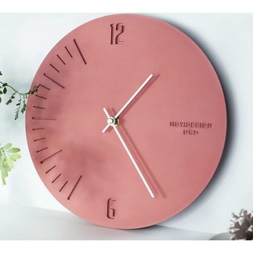 Cement Wall Clock часы настенные Nordic Style INS Contracted Decoration Modern Sitting Room Mute Household Circular Clocks
