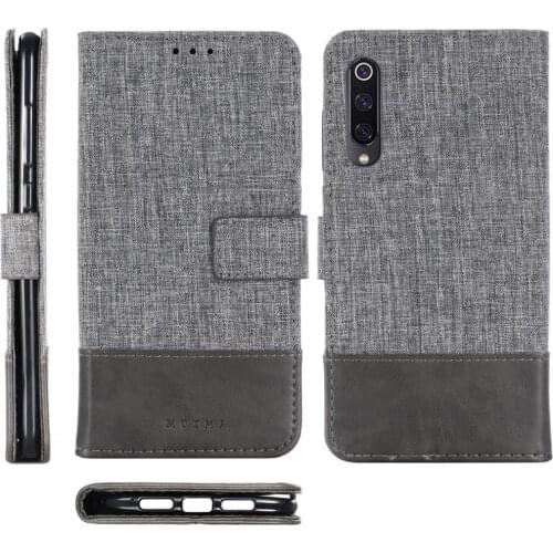 Muxma Case for Xiaomi 9 8 SE 6 6X 5S 5C Canvas Flip Leather Wallet Case For Redmi S2 4A 4X 5A 5 Plus 6A 6 Pro Note 7 Phone Bag