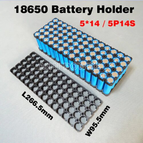 5P14S 18650 li-ion battery holder Used for 14S 51.8V 10ah 12Ah 15Ah lithium battery pack 5*14 50.4V batteries holder / bracket