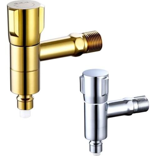 G1/2 Brass Washing Machine Smart Water Stop Faucet, Anti-dropping Safety Water Stop Valve, Washing Machine Special Golden Tap