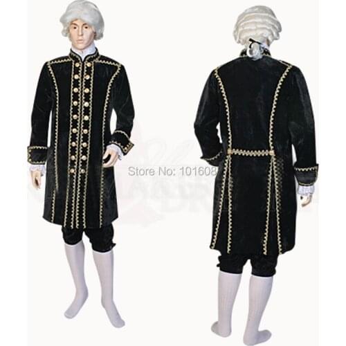 Customized!Jackets+skirt Mens 2pcs Black Velves Retro Coats Singer DJ concert MAN Victorian stage Performance MALE Suits N-034