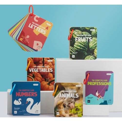 J60B Black White Colorful Visual Stimulation Learning Activity Cards Flashcards Gifts