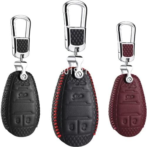 Leather car key cover for alfa romeo giulia 2017 alfa romeo stelvio 2017 key holder remote case