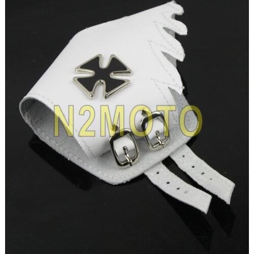 Right Hand Cool Punk Cross Fingerless Gloves Adjustable Half Finger Mens Biker Glove Universal Frame Style