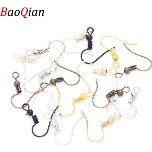 100pcs 20*18mm Copper Gold Antique Bronze Earring Hook For Jewelry Making Findings Ear Wire DIY Supplies Accessories