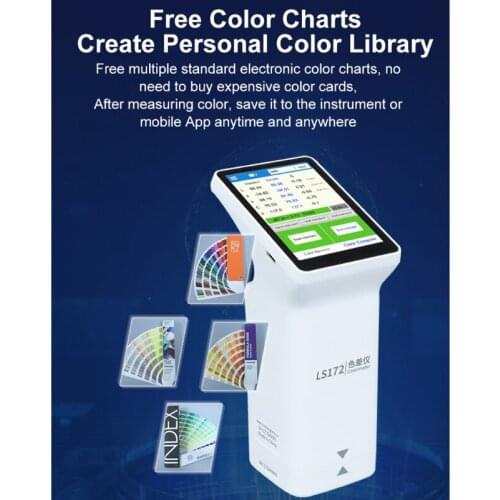 LS172 LS173 LS172B LS173B Smart Touch Screen Colorimeter for Coating Ceramic Plastic Paint Color Measurement