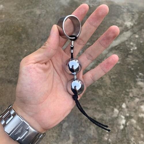 Metal Ball Heavy Weight Hanger Stretcher Penis Extender Enlargement Cock Ring Male Chastity Cock Ring Locking Pendant Weight CBT