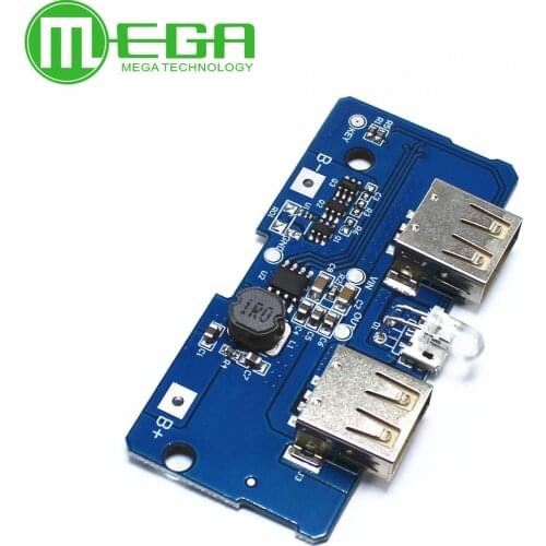 5V 2A 18650 Power Bank Charger Module Charging Circuit Board Step Up Boost Power Supply Module Dual USB Output 1A Input