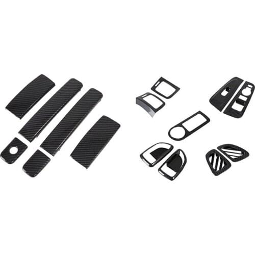 Car Door Handle Cover Trim Fit for Hyundai Grand Starex H1 2019 & Car Carbon Fiber Air Vent Cover Door Handle Trim