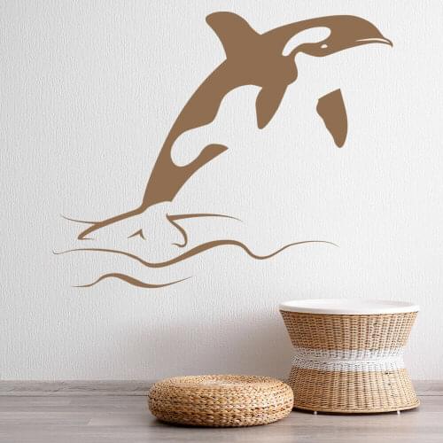 Wall Decal Killer Whale Sea Aquatic Creatures Ocean Animal Kids Bedroom Baby Room Bathroom Home Decor Vinyl Window Stickers M889