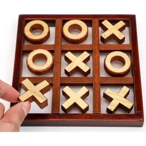 Tic Tac Toe Game for Kids and Adults, Coffee Table Toy, Living Room Decor and Desk Decor Family Game, Classic Board Game
