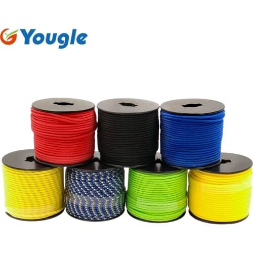 YOUGLE 5 Strand 350lb Paracord Parachute Cord Lanyard Rope Mil Spec Climbing Camping Knitted Bracelet 164FT 7 Colors