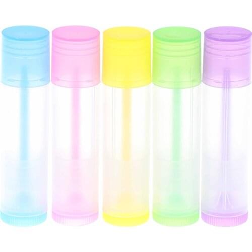 5Pcs 5ml Empty Lip Gloss Tubes Lipstick Cosmetic Containers Travel Makeup Tools