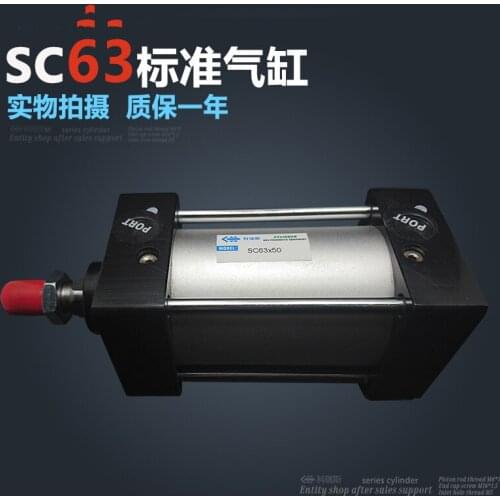 SC63*800-S Free shipping Standard air cylinders valve 63mm bore 800mm stroke single rod double acting pneumatic cylinder