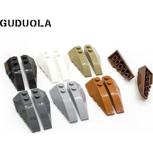 Guduola Special Plate Wedge 2x6 Double Left and Right 41748 and 41747 MOC Building Block Parts 10sets/LOT