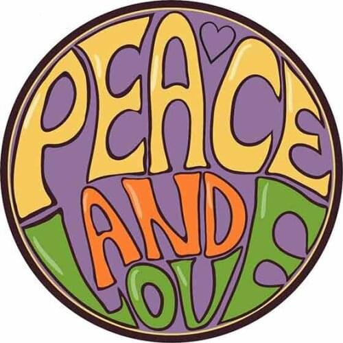 SZWL Peace and Love Logo Car Stickers Sunscreen Decal for Helmet Motorcycle JDM Bumper Trunk Truck Graphics Vinyl,13cm*12cm
