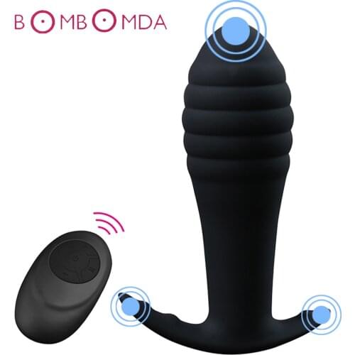 Vibrating Anal Butt Plug Adult Sex Toy For Men Prostate Massage Medical Silicone Anal Dildo Vibrator For Women Vagina Stimulator