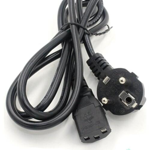 EU European Power Cable Euro EU Plug IEC C13 Power Supply Lead Cord 1.5m 5ft For Desktop PC Computer Monitor Printer AC Adapters