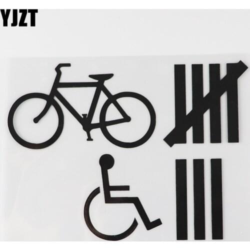 YJZT 16.9CM×12.4CM Funny Road Obstacle Decal Vinyl Car Sticker Black/Silver 8A-1155