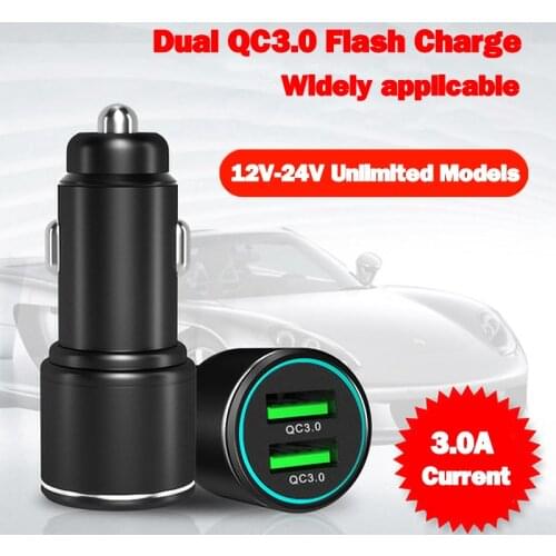 CHO03 3.1A Ambient Light Charger QC 3.0 Type-C Fast Charger Quick Charger For iPhone Xiaomi USB Phone Tablet pc Charger In Car