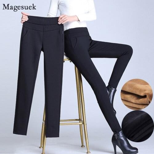 Plus Size Velvet Thicken Push Up Leggings Women Pants Autumn Winter Skinny High Waist Pants Casual Women Trousers Pantalon 11517