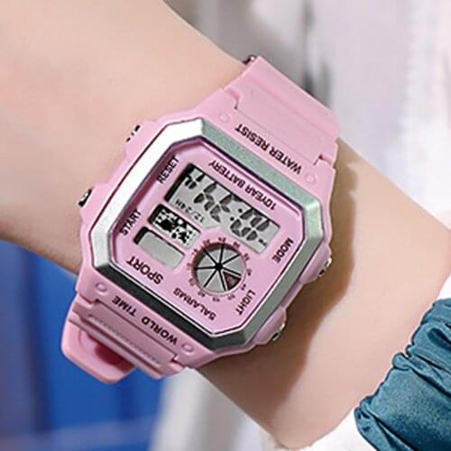 Womens Watches Simple and Multifunctional Electronic Watch Cartoon Digital Wristwatches Boys Sports Luminous