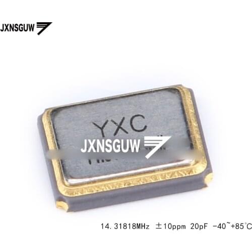 10PCS 3225 SMD passive crystal oscillator 14.31818MHz 10ppm 20pF X32251431818MSB4SI