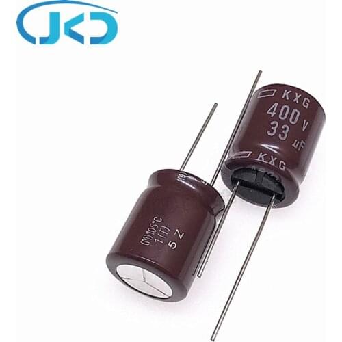 10pcs 33uF 400V NCC KXG Series 16*20mm Low Impedance Long Life 400V33uF Aluminum Electrolytic capacitor NIPPON CHEMI-CON