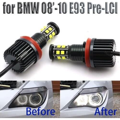 240W LED Angel Eye Bulbs 6000K Diamond White 4000LM for BMW 2008-2010 3 Series E93 Convertible (Pre-LCI)