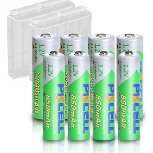 8PCS pack)1.2V NIMH AA AAA Rechargeable Batteries 4pcs AA 2200mah&4 AAA 850MAH Piles Rechargeables Haute capacit LSD for Toys