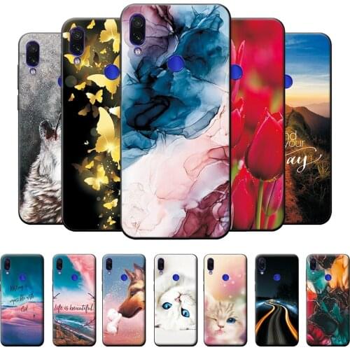 For Redmi 7 Case Bumper 6.26 inch Soft TPU Silicone Cover For Redmi 7 Flower Leaf Cool Fashion Pattern Back Cover For Redmi 7