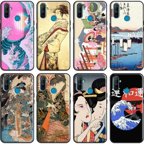 Ukiyo-e Japanese style Art Case For OPPO Realme GT C3 C11 C15 XT X2 X7 6 7 Pro Phone Case For OnePlus 8T 7T 8 Pro Case