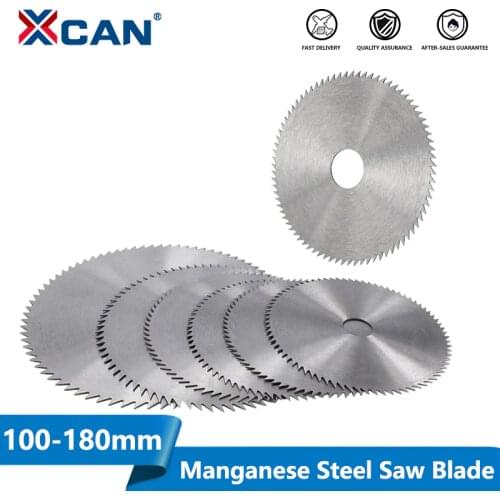 XCAN Manganese Steel Circular Saw Blade 1pc 100/110/125/150/180mm 60/75/80Teeth Power Tool Accessories Wood Cutting Disc