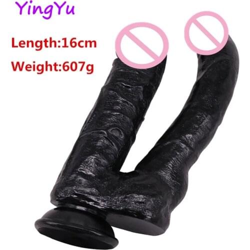 Double Headed Big Long Dildos Anal Penis Lesbian Vaginal Dual Ended Dildos Dick With Strong Cup Sex Toys for Women Gay Lesbian