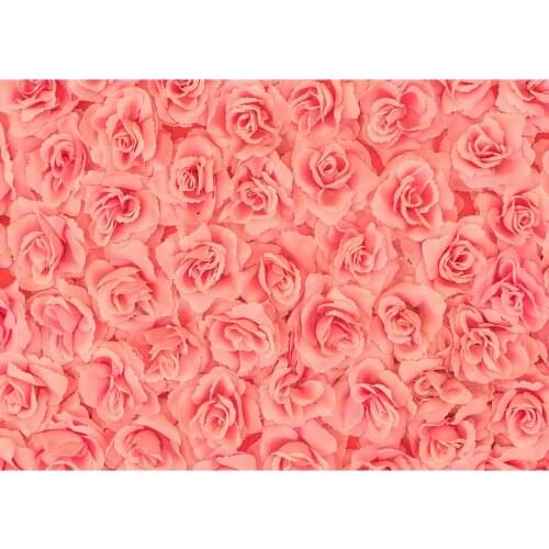 Pink Flowers Photo Backgrounds Customized Backdrop for Baby Shower Lovers Valentines Day Wedding Photoshoot Photography Props