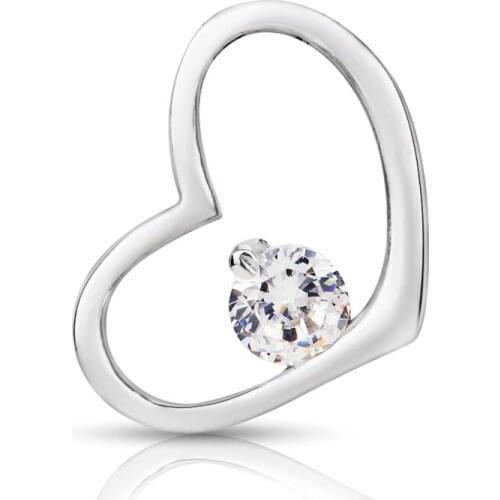 GND0651New 925 Sterling Silver Lovely Sweet Beauty Crystal Love Heart Necklaces Pendants , Jewelry Gift For Women