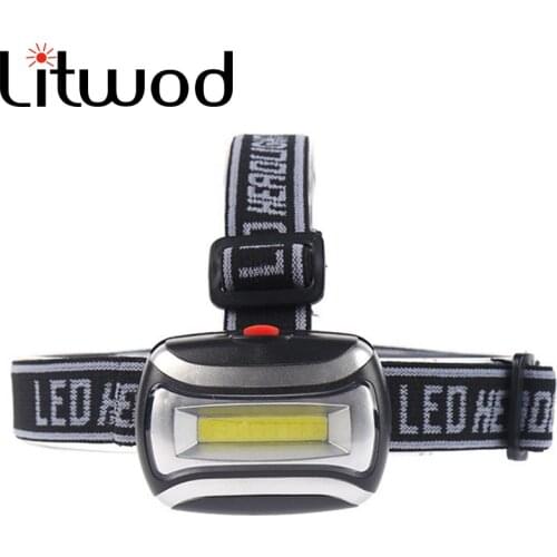 Z20Litwod Mini 3 Modes Headlight Daily Life Waterproof COB LED COB Headlamp Camping headlight Lighting Head Lamp by AAA battery