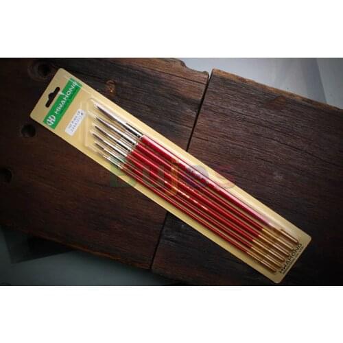 HWAHONG Artist Water Color Paint Brush Pointed Round Brush 797 1Set (6ea Brush),Cow ear hair,size 2,4,6,8,10,12